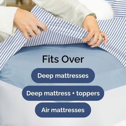 Extra Deep Queen Sheet Set - 6 Piece Breathable & Cooling Sheets - Hotel Luxury Bed Sheets Set - Easy & Secure Fit - Soft, Wrinkle Free & Comfy Sheets Set - White Sheet Set w/Extra Deep Pockets