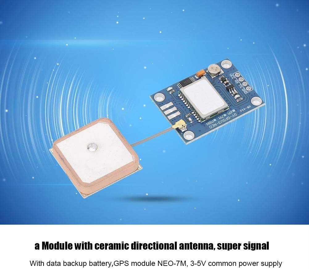 GYGPSV1-7M GPS Module,with GPS Antenna 3-5V Compatible with Various Flight Control Modules Provide GPS Computer Testing Software