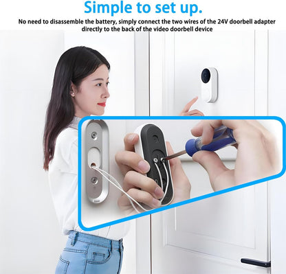 24V 500mA C Wire Adapter for Thermostat and Doorbell Transformer, Compatible with Nest 1st/2nd, Ecobee, Sensi, Honeywell Thermostat Supply Cord for All Versions of Ring Doorbell 315" Long Cable