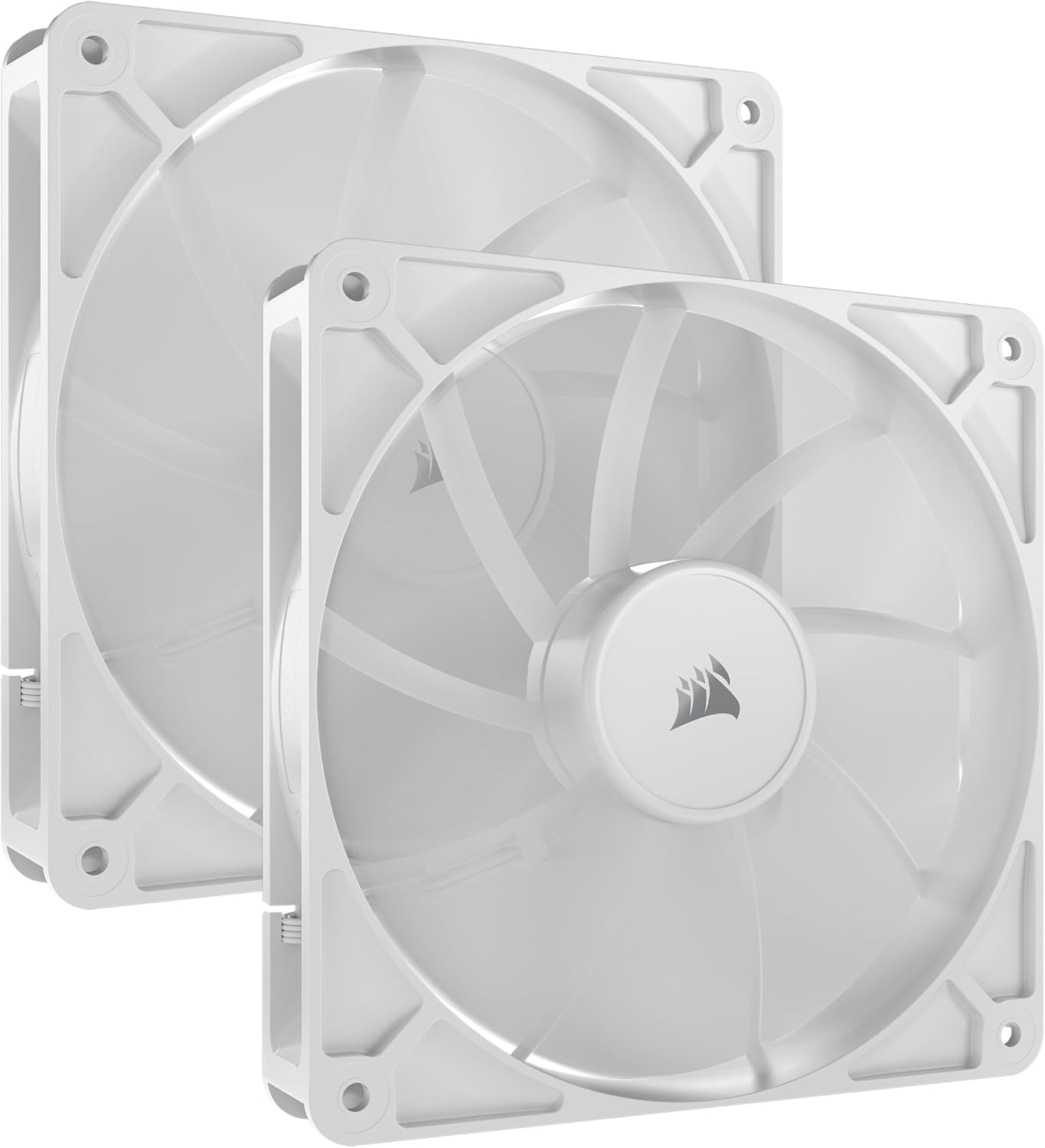 CORSAIR RS120 ARGB 120mm PWM Fan – Daisy-Chain Connection – Low-Noise – Magnetic Dome Bearing – Single Pack – White