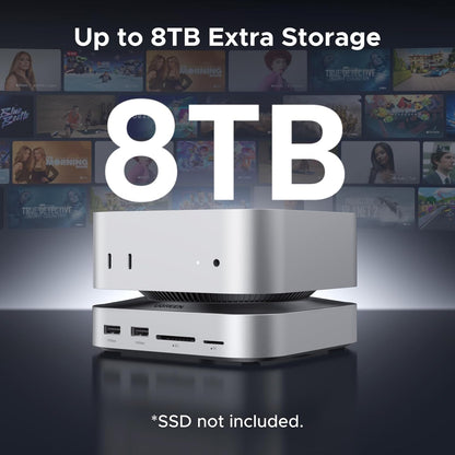UGREEN Mac mini M4 Dock & Stand with NVMe SSD Enclosure, Docking Station with 3*USB A 3.2, 2*USB A 3.0, 2*USB C 3.2 10Gbps, SD/TF 170MB/s, USB C Hub Compatible with Mac mini M4 Pro