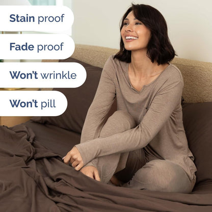 Extra Deep Queen Sheet Set - 6 Piece Breathable & Cooling Sheets - Hotel Luxury Bed Sheets Set - Easy & Secure Fit - Soft, Wrinkle Free & Comfy Sheets Set - White Sheet Set w/Extra Deep Pockets