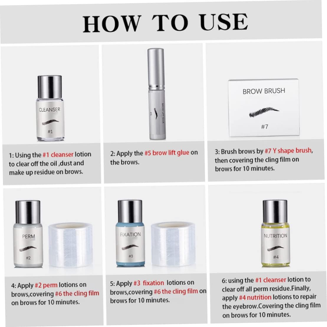 Eyebrow Lamination Kit, 3D Brow Perming Set for Home Use | Quick 15-Min Application, For Beginners, Great for At-Home Grooming