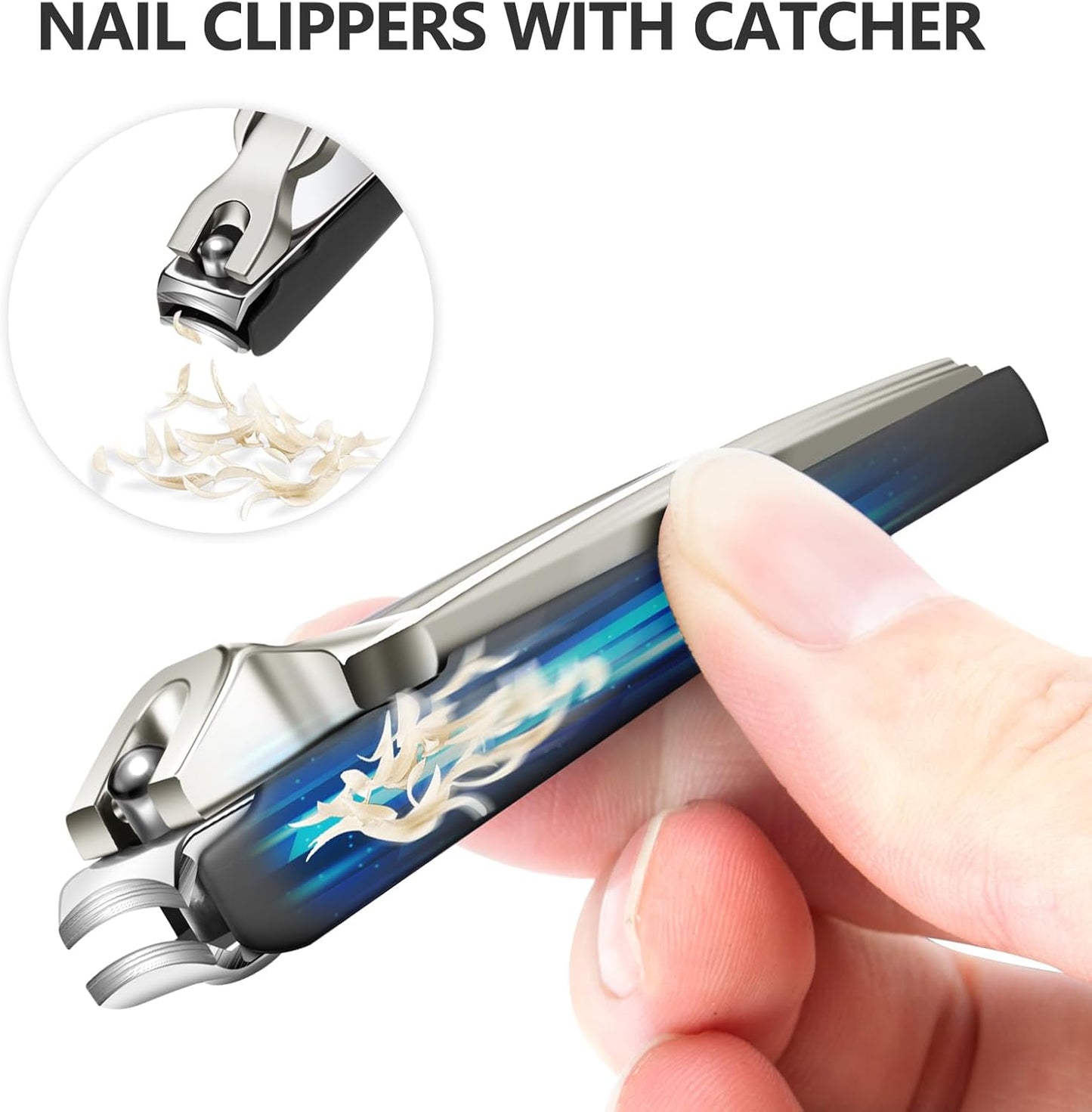 Nail Clippers for Men Thick Nails - Gifts for Men Dad Sharp Extra Large Heavy Duty Toesnail Clippers, 16mm Wide Jaw Opening Toenail Clippers for Seniors Nails Cutter
