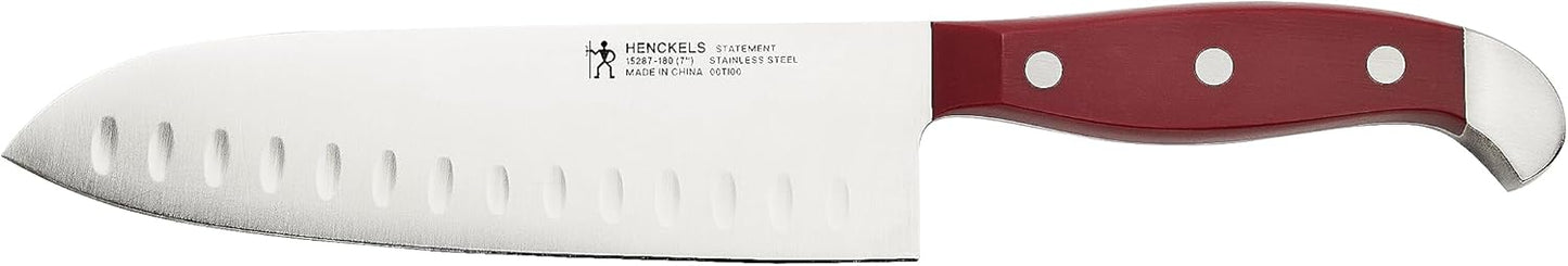 HENCKELS Statement 15Piece White-Handled Knife Block Set with Shears, Sharpening Steel - Dishwasher Safe, Ergonomic Handle