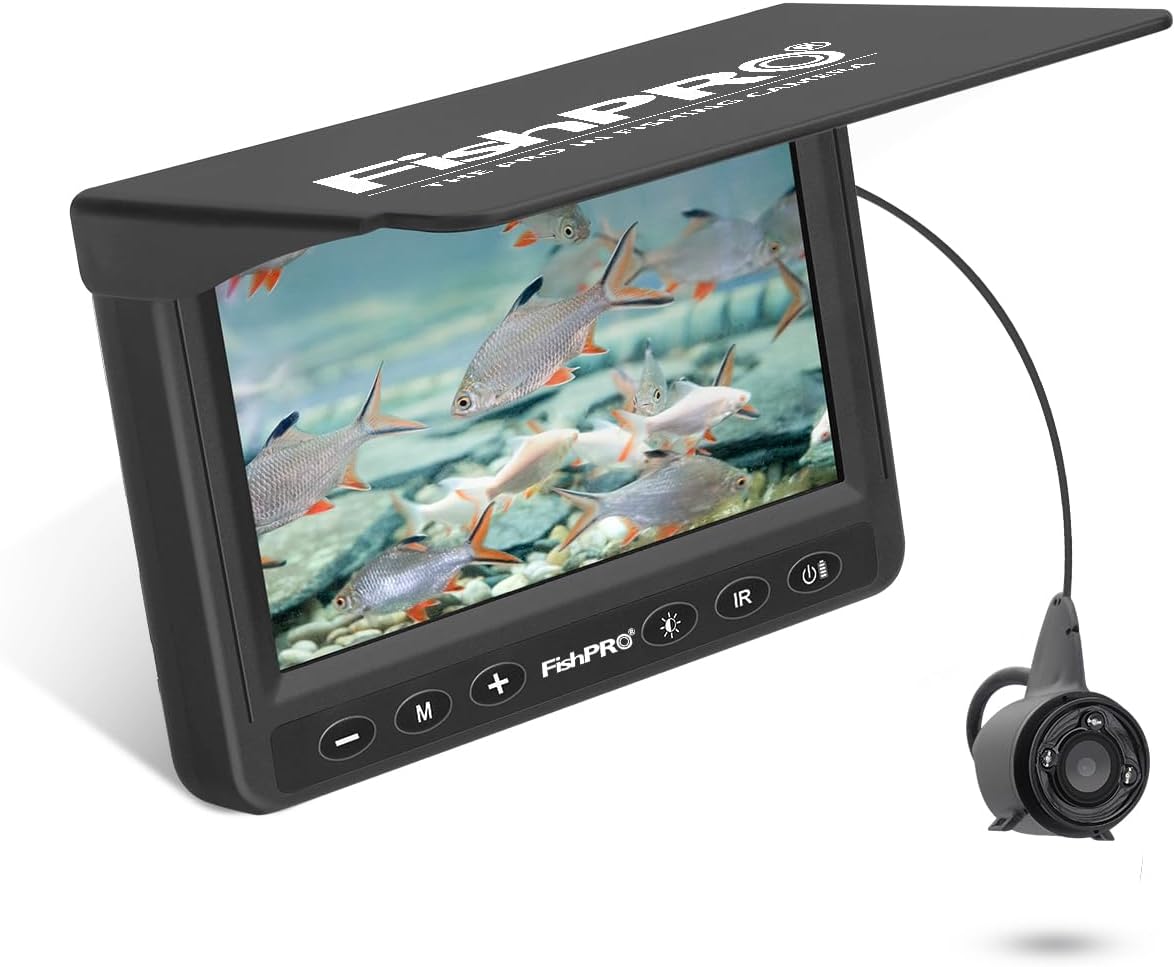 MOOCOR Underwater Fishing Camera, Portable Fish Finder Camera HD 1000 TVL Infrared LED Waterproof Camera with 4.3 Inch LCD Monitor for Ice Lake Sea Boat Kayak Fishing
