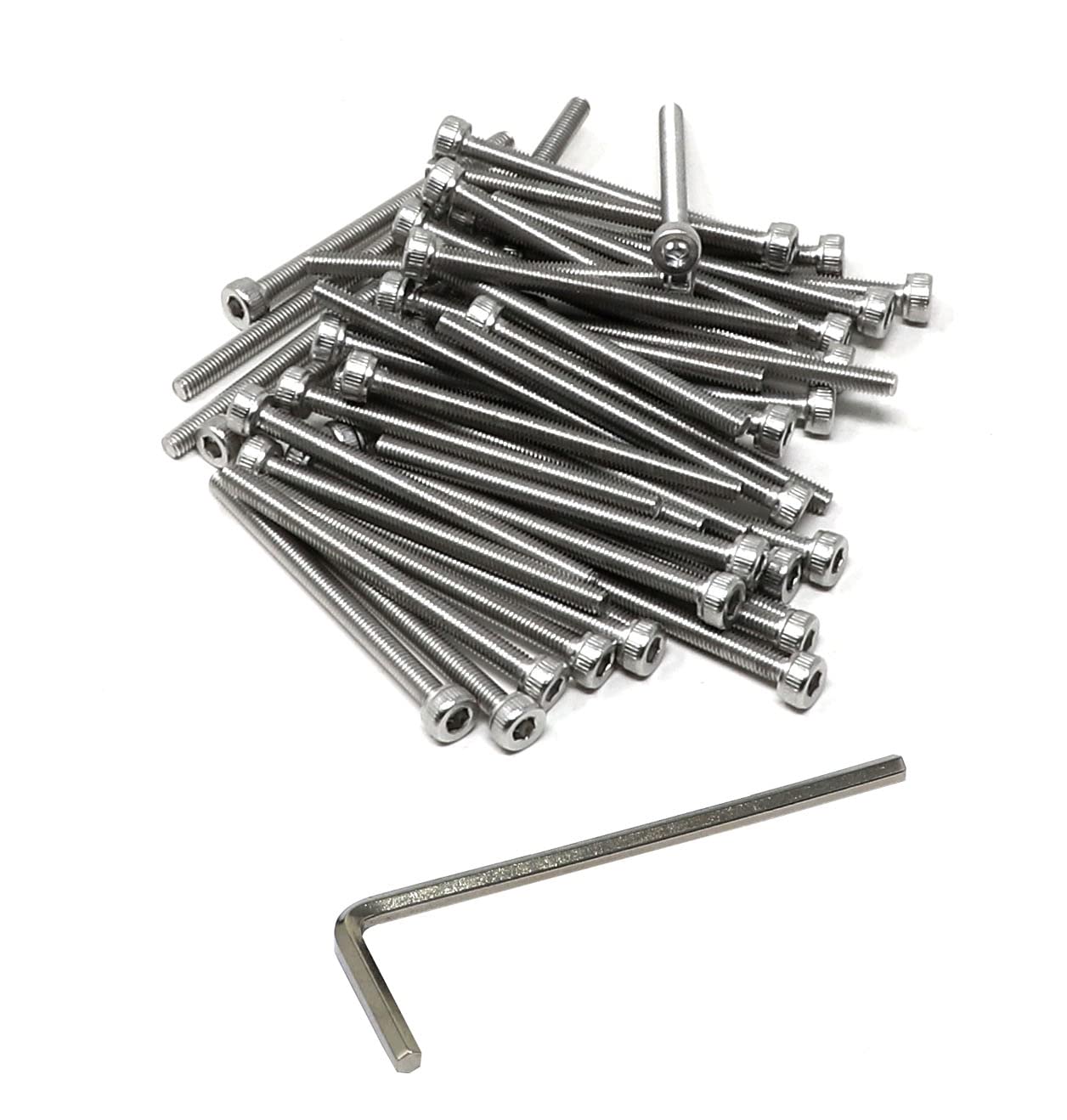iexcell 25 Pcs M6 x 20mm Thread Pitch 1 mm Stainless Steel 304 Hex Socket Head Cap Screws Bolts Kit