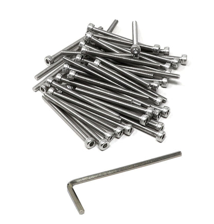 iexcell 25 Pcs M6 x 20mm Thread Pitch 1 mm Stainless Steel 304 Hex Socket Head Cap Screws Bolts Kit
