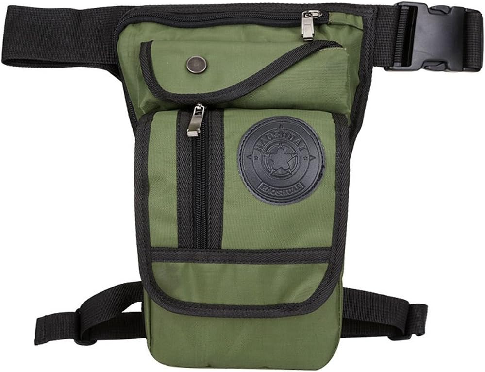 Motorcycle Drop Leg Bag Nylon Waist Pack for Men Women Travel Hiking Tactical Cycling Bike Ride Riding Crossbody Shoulder Fanny Pouch