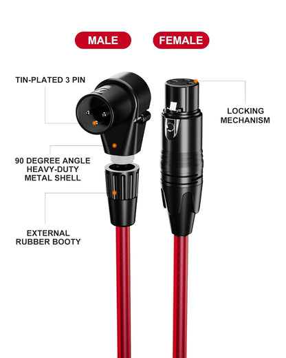 VANDESAIL XLR Cables 25ft 2 Pack, Durable Nylon Braided XLR Microphone Cable, Mic Cable, Shielded and Fully Balanced OFC Male to Female Cord for Recording Mixer Amplifie Speaker Black White