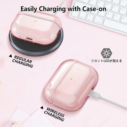Aircawin for Airpods 4 Case Cover,Shockproof Case for Airpods 4th Generation Case Cover 2024,Premium Silicon Case with Keychain and Cleaing Pen for Airpods 4 Gen, Wireless Earphone Accessories-Blue