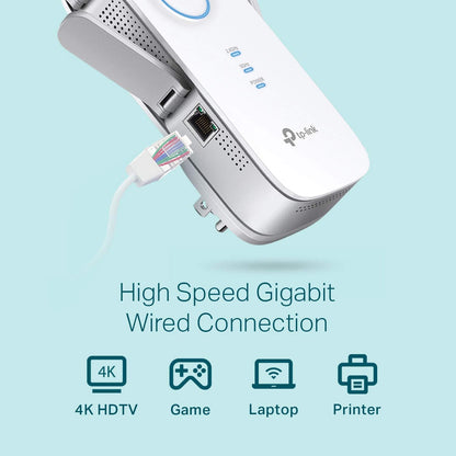 TP-Link AC1200 WiFi Extender (RE300) - Covers Up to 1500 Sq.ft and 25 Devices, Up to 1200Mbps, Supports OneMesh, Dual Band Internet Repeater, Range Booster