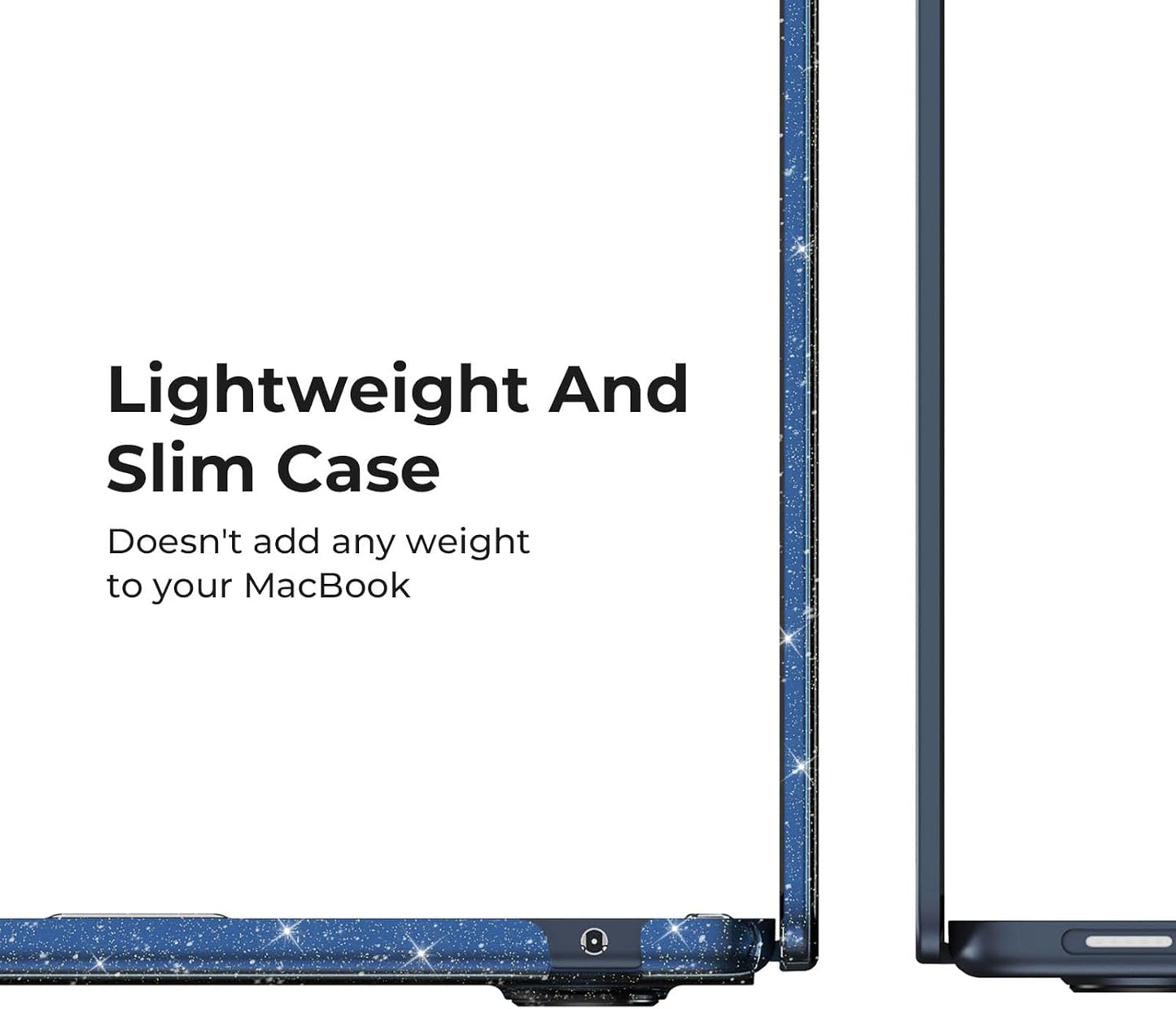 EooCoo Case Compatible with MacBook Air 13 inch M4 M3 M2 2025-2022 A3240 A3113 A2681, 13.6" Hard Case Cover & TPU Keyboard Skin & Screen Protector for Laptop Air 13.6 inch - Crystal Clear