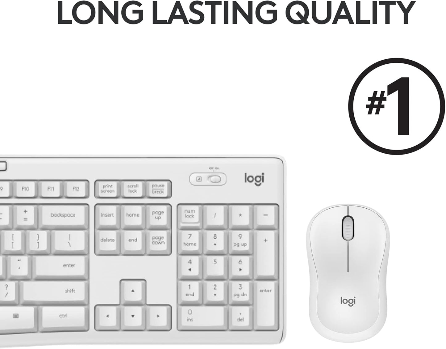 Logitech MK270 Wireless Keyboard and Mouse Combo for Windows, 2.4 GHz Wireless, Compact Mouse, 8 Multimedia and Shortcut Keys, 2-Year Battery Life, for PC, Laptop - Rose
