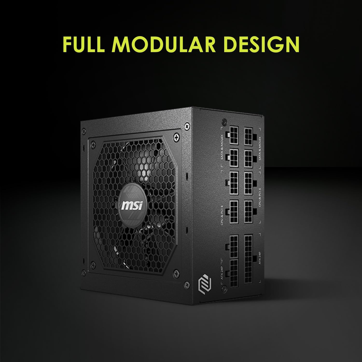 MSI MAG A750GL PCIE 5 Gaming Power Supply - Full Modular - 80 Plus Gold Certified 750W - Compact Size - ATX PSU - PuriLite