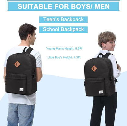 School Backpack for Kids, VASCHY Lightweight Water Resistant Casual Schoolbag Daypack for Men Women Teen Boys Girl Bookbag