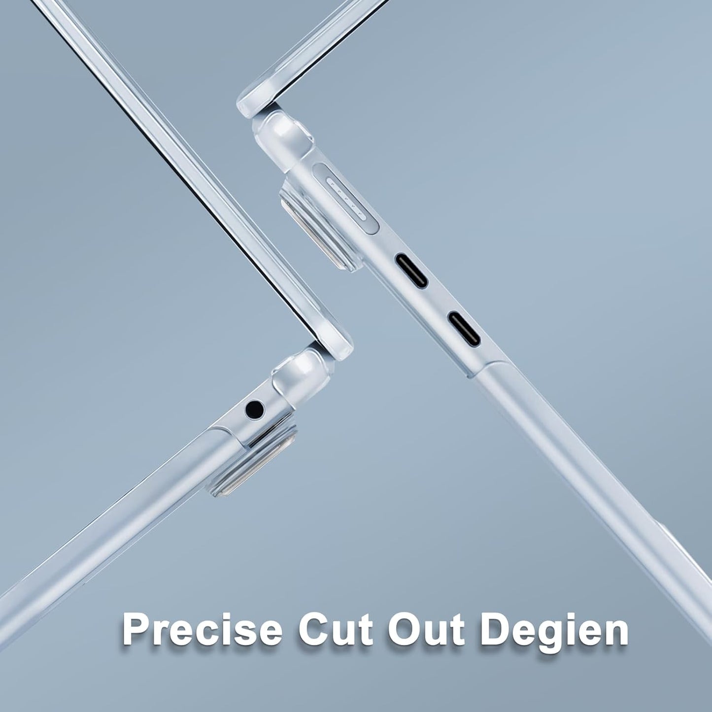 MOSISO Compatible with MacBook Air 13 inch Case 2025 2024 2023 2022 M4 A3240 M3 A3113 M2 A2681, Plastic Hard Shell&Keyboard Cover&Screen Film&Pouch for MacBook Air 13.6 inch Case, Crystal Clear