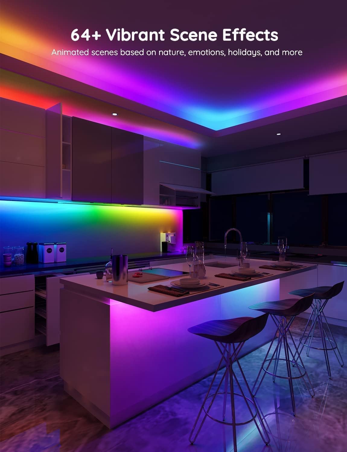 Govee RGBIC Pro LED Strip Lights, 16.4ft Color Changing Smart LED Strips, Works with Alexa and Google, Segmented DIY, Music Sync, WiFi and App Control, LED Lights for Bedroom,Home Decor