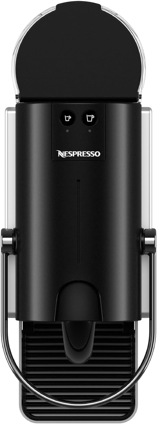Nespresso Pixie Single Serve Pod Espresso Machine Aluminum By De'Longhi. Compact espresso machine, 19-bar pressure, fast heat-up, 2 cup sizes, brews the full range of espressos.