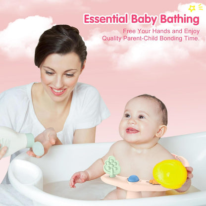 Baby Bath Seat for Babies 6 Months & Up, Non-Slip with Suction Cups, Safe & Comfortable Infant Bath Seat for Bathtub, Grey