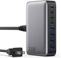 USB C Charger 200W Charger Block, 8-Ports Gan Fast Charging Station Hub, PD 65W Laptop Charging Adapter Compatible with MacBook Pro/Air, DELL, Steam Deck, iPhone 16/15/14, Galaxy S24/S23/S22