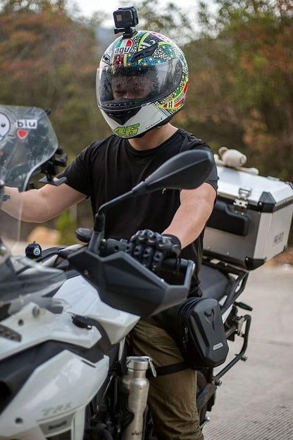 Drop Leg Bag Motorcycle Waist Pack Pouch Waterproof Riding Cycling Thigh Tactical Bag with Hard Shell for Men, Motorcycle Side Pouch Phone Storage Hip Fanny Pack Bags (Style A)