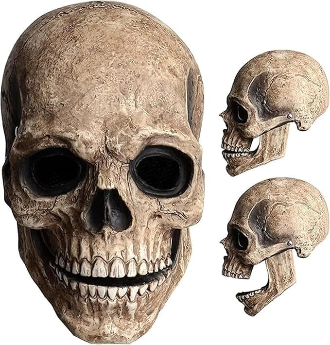 Scary Skeleton Grim Reaper Mask,Halloween Creepy Adult Skull Face Mask