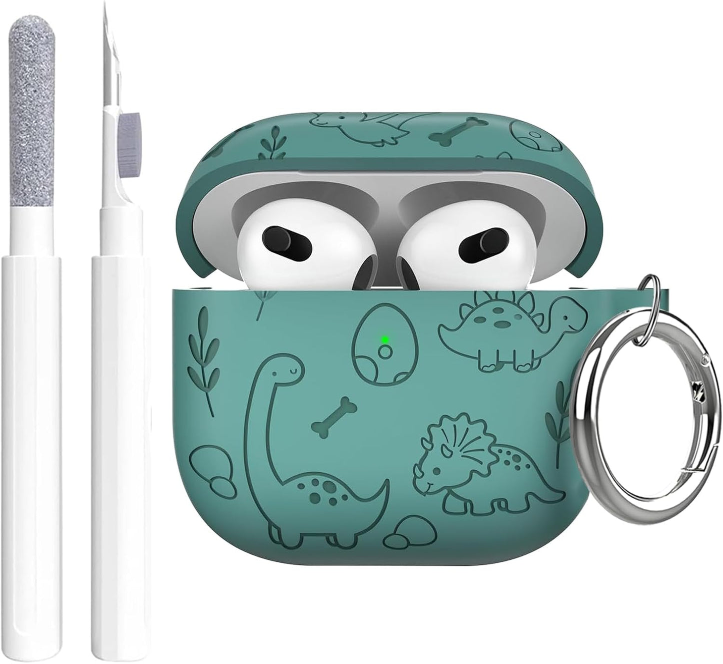 Aircawin for Airpods 4 Case Cover,Shockproof Case for Airpods 4th Generation Case Cover 2024,Premium Silicon Case with Keychain and Cleaing Pen for Airpods 4 Gen, Wireless Earphone Accessories-Blue