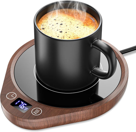 MQUPIN Mug Warmer,Coffee Warmer for Desk with 3 Temperature Control(130℉/150℉/176℉),Smart Cup Warmer with 4H Auto Shut Off,2-12 Timer Coffee Tea Warmer for Home Office