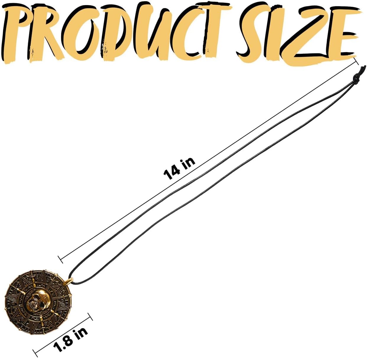 Spooktacular Creations Halloween Pirate Coin Necklace Pirate Skull Necklace for Men Women Pirates Costume Accessories