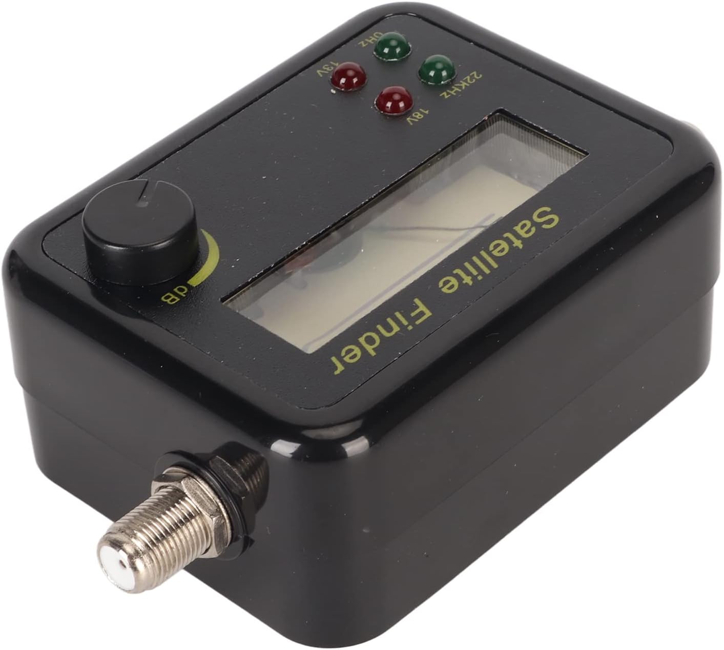 Haofy Satellite Finder Digital SAT Meter Signal Locator for C Band KU Band Tuning with 0.95-2.15GHz Range 75Ω Impedance ABS Material DC13-18V