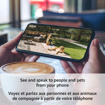 Blink Outdoor 4 (newest model) – Wireless smart security camera, two-year battery life, 1080p HD day and infrared night live view, two-way talk. Required Sync Module not included – Add-on camera