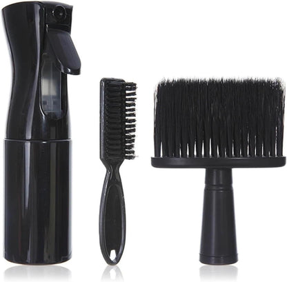 3PCS Professional Barber Neck Duster Set Haircut Beard Shaving Brush Spray