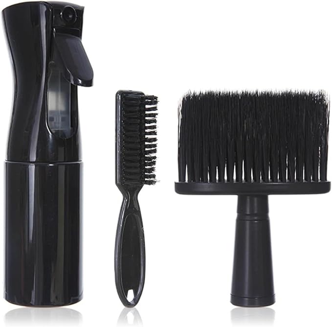 3PCS Professional Barber Neck Duster Set Haircut Beard Shaving Brush Spray