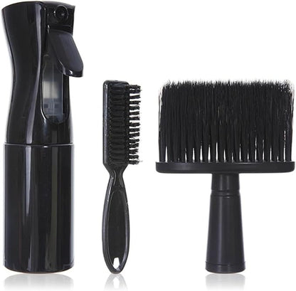 3PCS Professional Barber Neck Duster Set Haircut Beard Shaving Brush Spray