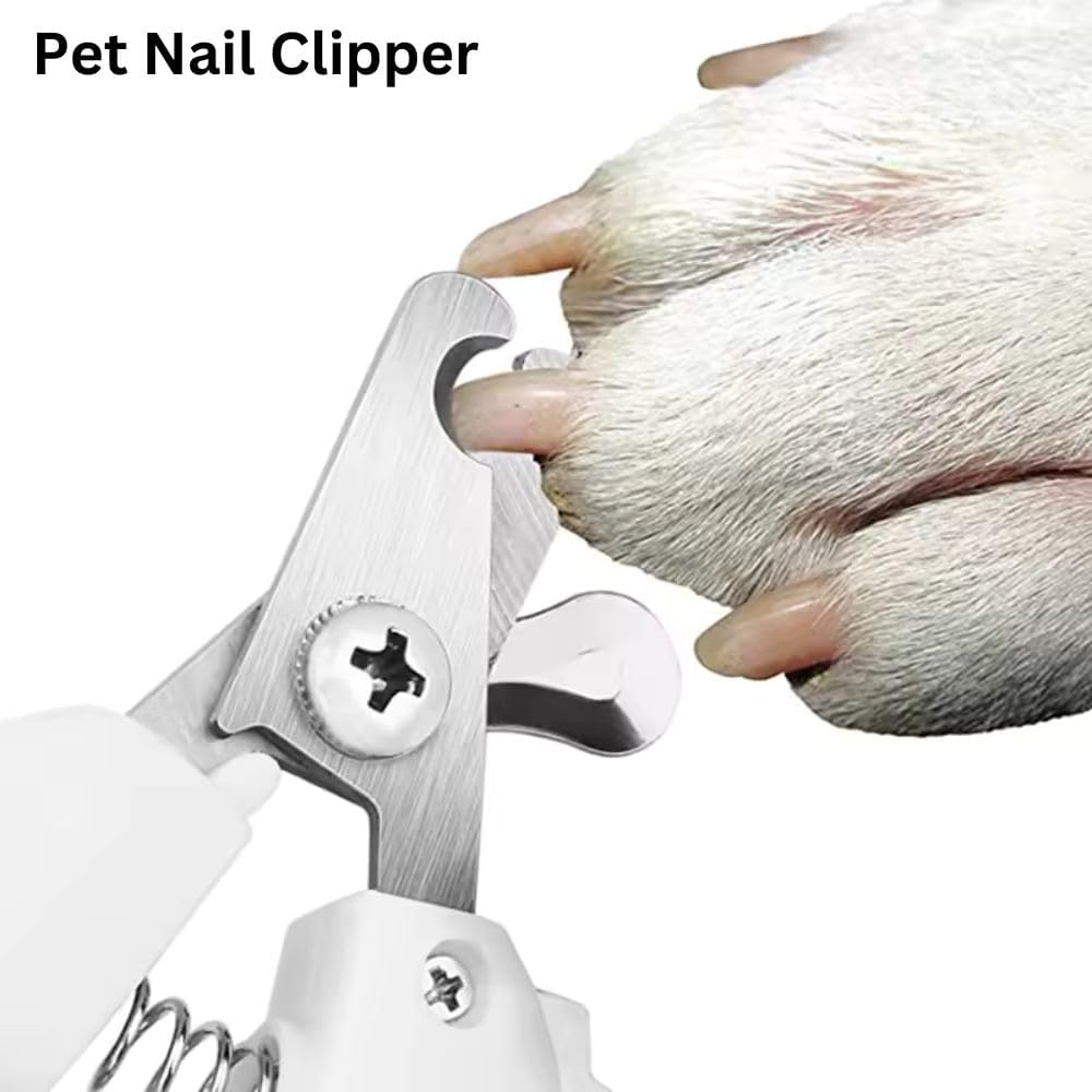Dog Nail Clippers and Trimmer with Safety Guard to Avoid Over Cutting Professional Grooming Pet Nail Clipper with Free Nail File for Small Medium Large Breeds- Sharp Razor Edge Blade Pet Clippers