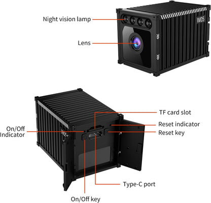 Mini Hidden Camera,1080P HD Spy Camera with Cloud Storage, Night Vision, AI Motion Detection