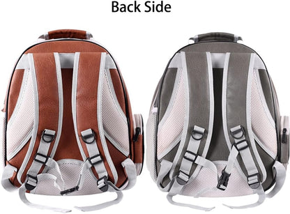 LAIRIES Dual Expandable Cat Backpack Carrier Front & Back Extension Pet Backpack Carrier, Fit up to 20 lbs, Bubble Capsule Dog Backpack Travel, Hiking & Outdoor Backpack (CL-Star Blue, Dual Extension)