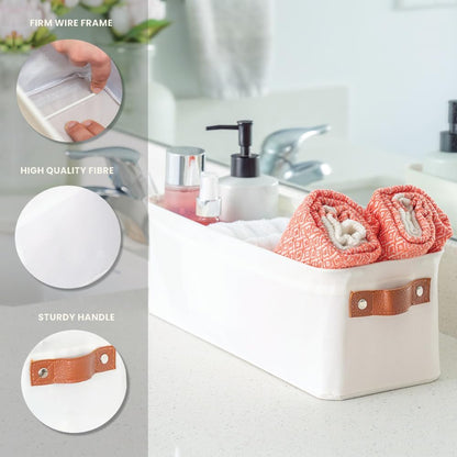 OrganiHaus Large Fabric Storage Baskets for Shelves 3 Pack, 15x11in Closet Storage Bins for Shelves, Cloth Baskets, Fabric Storage Cubes, Linen Closet Organizers, Fabric Basket, White Basket