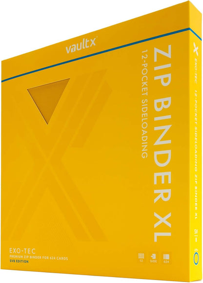 Vault X 12 Pocket Trading Card Zip Binder, 480 Cards, Compatible with Pokemon Scarlet & Violet Set, Exo-Tec Album Material, 20 Side-Loading Pages, Folder for Collectible TCG (SV1)