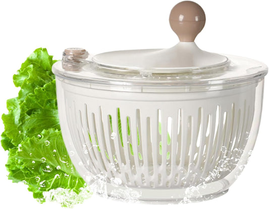 Salad Spinner Small - 4.5L Lettuce Dryer Spinner - Container with Non-Slip Base Bowl Strainer Storage for Kitchen Fruit Vegetable Refrigerator