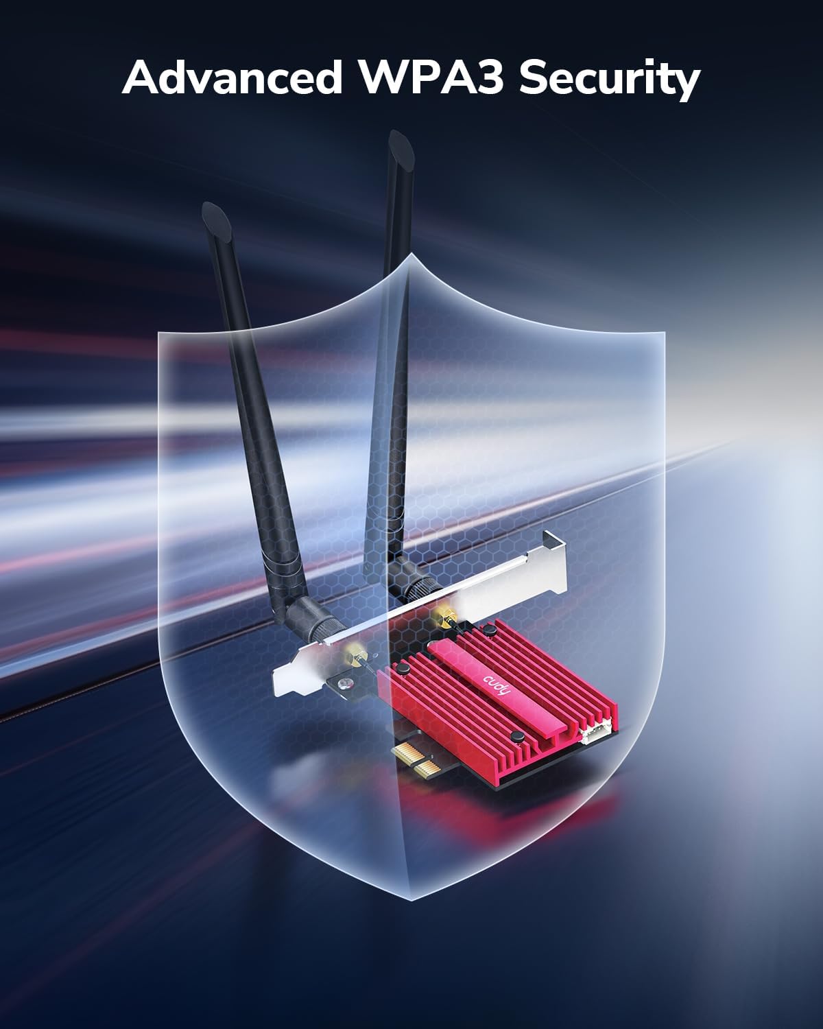 Cudy Wi-Fi 6E Bluetooth 5.3 PCIe Adapter AX5400 with OFDMA WE3000S, WE3000S