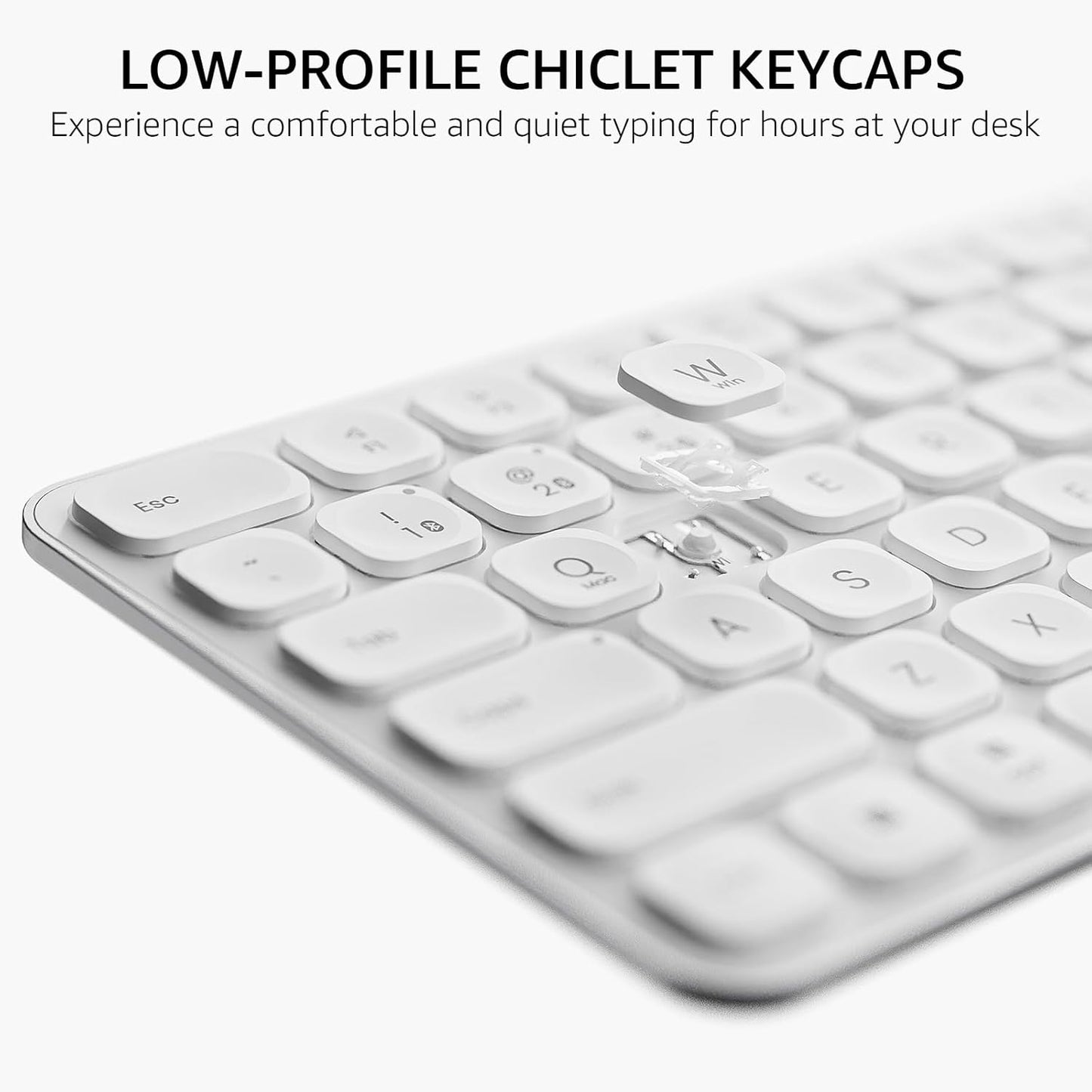 RAPOO Keyboard and Mouse Wireless - 9010M Multi-Device Wireless Keyboard Mouse Combo, 2.4GHz/Bluetooth 5.0/4.0 Wireless Keyboard Mouse Set for Windows/Mac/Linux/Chrome, Support 4 Devices, Silent Click