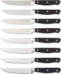 Amazon Basics Premium 8-Piece Kitchen Steak Knife Set, Black