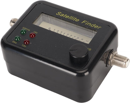 Haofy Satellite Finder Digital SAT Meter Signal Locator for C Band KU Band Tuning with 0.95-2.15GHz Range 75Ω Impedance ABS Material DC13-18V
