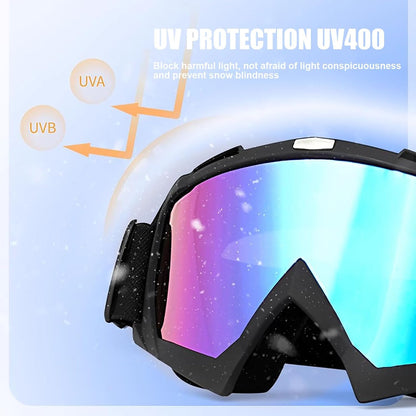 immoono Dirt Bike Motorcycle Goggles with Balaclava Face Cover, Motocross Riding Offroad Glasses for Men Women with Face Mask