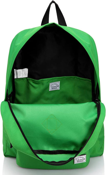 School Backpack for Kids, VASCHY Lightweight Water Resistant Casual Schoolbag Daypack for Men Women Teen Boys Girl Bookbag