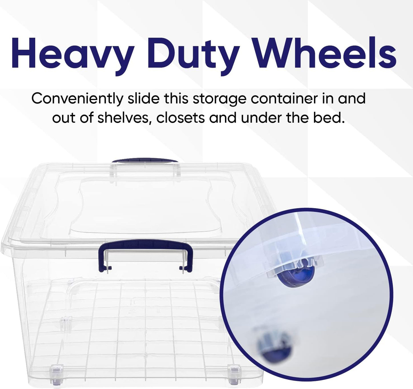 Superio Storage Bins with Lids- 3 Pack, 1.85 Qt Clear Boxes for Organizing, Stackable Plastic Containers- BPA Free, Non-Toxic, Odor Free, Organizer for Home, Office, Dorm