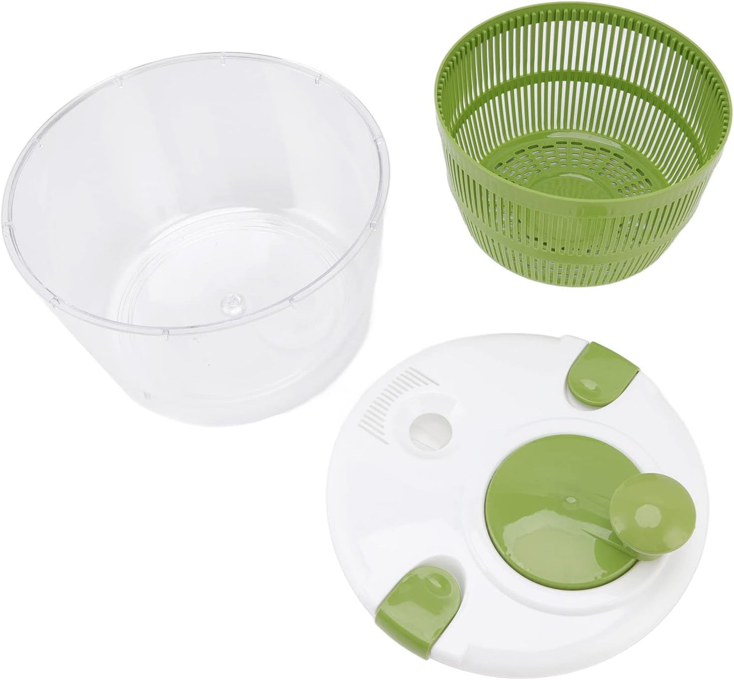 Large Salad Spinner, Fruit and Vegetable Dryer, Quick Dry Holder Design with Drain, Bowl and Strainer - Quick and Easy Multipurpose Lettuce Spinner Vegetable Fruit Dryer Kitchen Tool