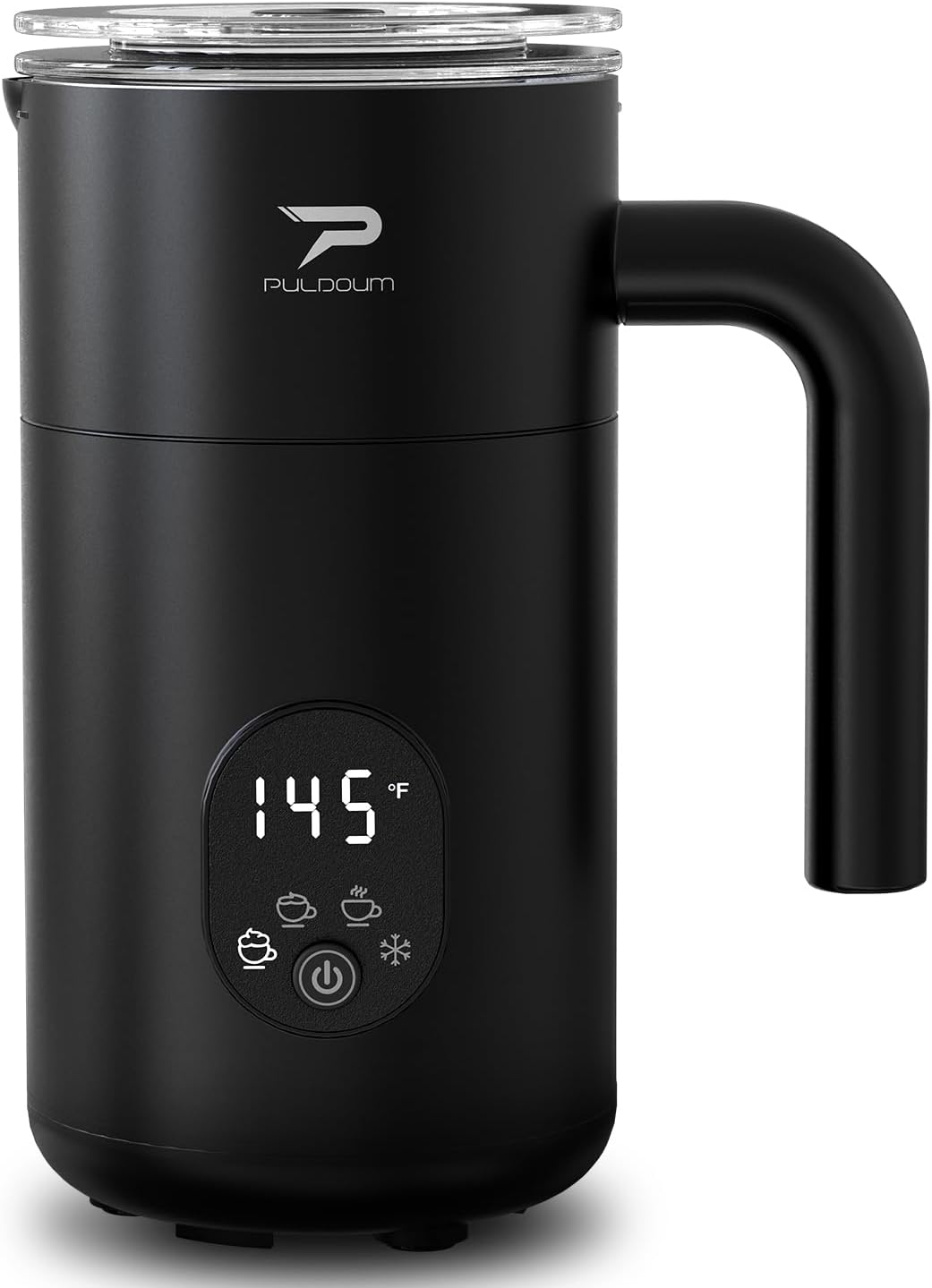 Milk Frother, Electric Milk Frother and Steamer 4 in 1 Automatic Coffee Steamer Frother, 11.8OZ / 350ML Warm and Cold Foam Frother for Coffee,Latte, Cappuccino, Macchiato, Hot Chocolate (White)